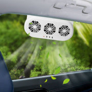 USB Plug-In Car Window Exhaust Fan Car Air Circulation Cooling Ventilation Fan, Color: White