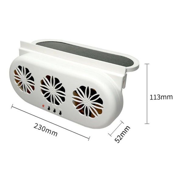 USB Plug-In Car Window Exhaust Fan Car Air Circulation Cooling Ventilation Fan, Color: White