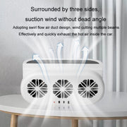 USB Plug-In Car Window Exhaust Fan Car Air Circulation Cooling Ventilation Fan, Color: White