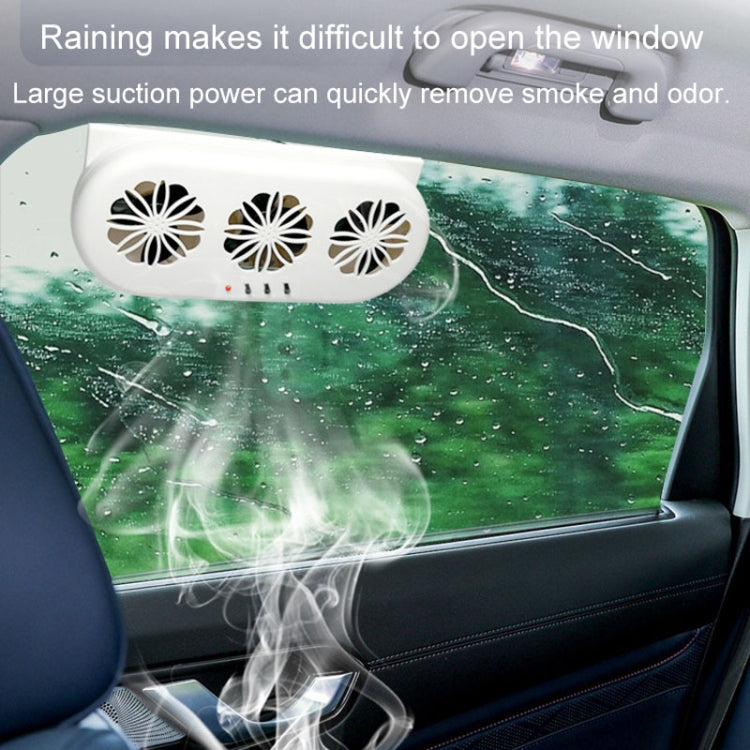 USB Plug-In Car Window Exhaust Fan Car Air Circulation Cooling Ventilation Fan, Color: White