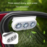 USB Plug-In Car Window Exhaust Fan Car Air Circulation Cooling Ventilation Fan, Color: White