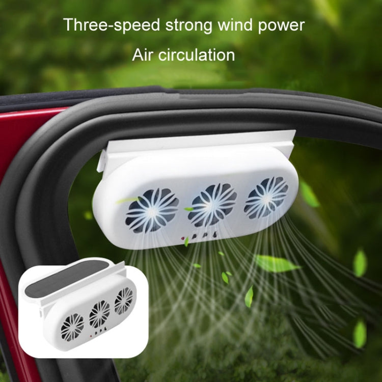 USB Plug-In Car Window Exhaust Fan Car Air Circulation Cooling Ventilation Fan, Color: White