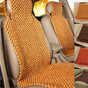 Car Wood Beaded Cushion Universal Car Seat Cover Summer Interior Supply(Coffee)