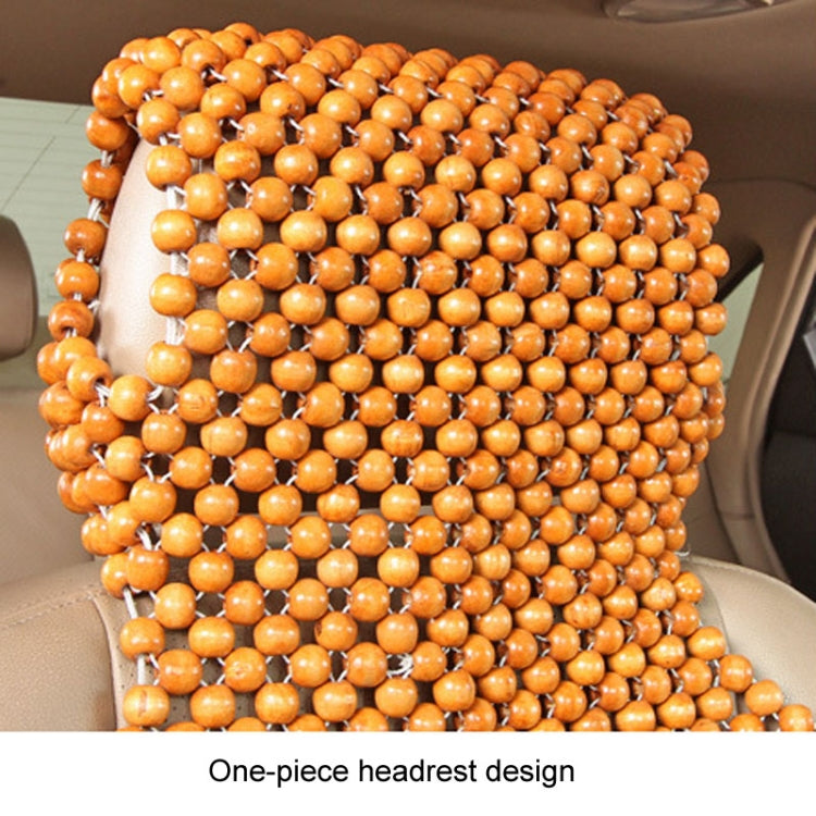 Car Wood Beaded Cushion Universal Car Seat Cover Summer Interior Supply(Red)