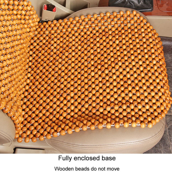 Car Wood Beaded Cushion Universal Car Seat Cover Summer Interior Supply(Coffee)