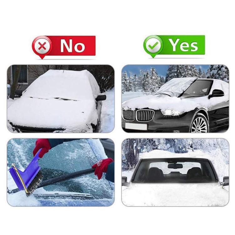 Automobile Silver Coated Cloth Sunshade Snow Shield, Style: Front Rubber Band