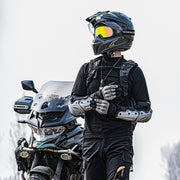 SULAITE Motorcycle Outdoor Riding Breathable Protective Equipment, Color: 2pcs /Set Knee Pads Gray