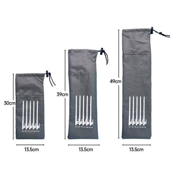 L 40cm Ground Spike Storage Bag Outdoor Camping Accessories Portable Handheld Storage Bag