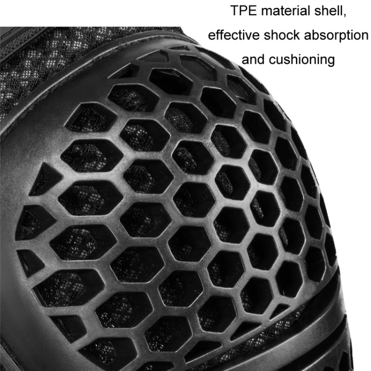 SULAITE Cycling Honeycomb Breathable Heat Dissipation Motorcycle Adjustable Protective Gear, Style: 4pcs /Set Knee Elbow Pads