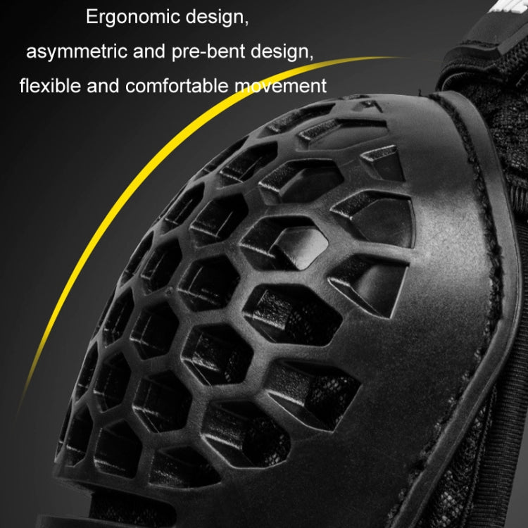 SULAITE Cycling Honeycomb Breathable Heat Dissipation Motorcycle Adjustable Protective Gear, Style: 4pcs /Set Knee Elbow Pads