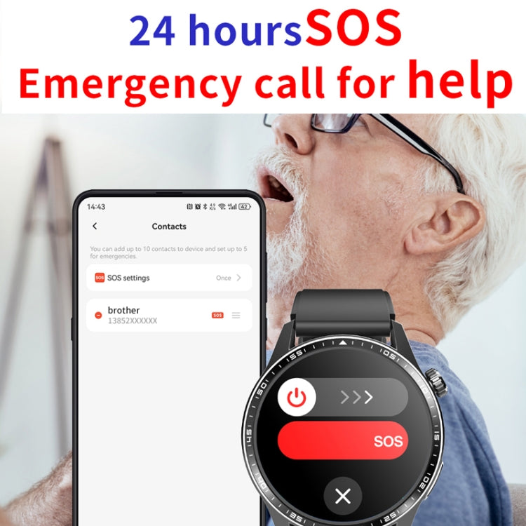 F400  1.55 Inch Screen Smart Watch Support ECG/ Blood Oxygen / Blood Sugar / 150+ Sports Mode, Color: Black Leather