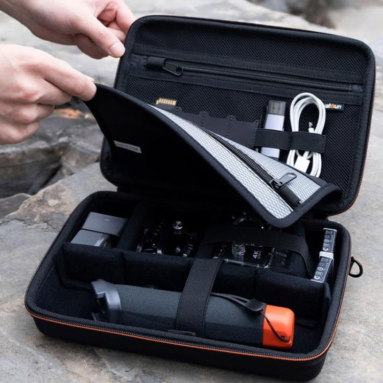 Cwatcun H91 Medium Sports Camera Case Portable Water-resistant EVA Digital Camera Storage Bag(Black)