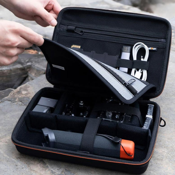 Cwatcun H91 Medium Sports Camera Case Portable Water-resistant EVA Digital Camera Storage Bag(Black)