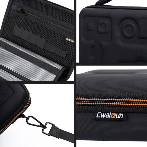 Cwatcun H91 Medium Sports Camera Case Portable Water-resistant EVA Digital Camera Storage Bag(Black)