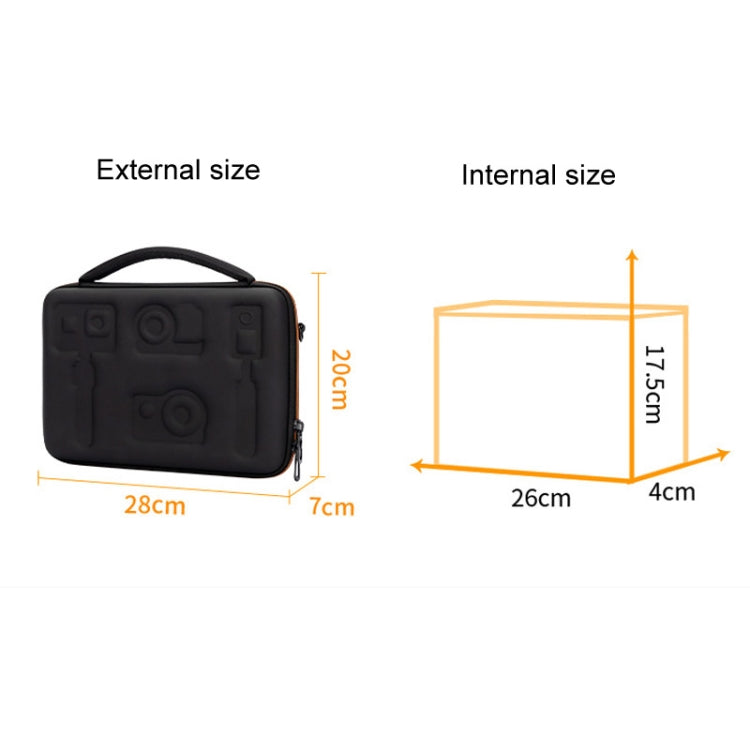 Cwatcun H91 Medium Sports Camera Case Portable Water-resistant EVA Digital Camera Storage Bag(Black)