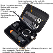 Cwatcun H91 Medium Sports Camera Case Portable Water-resistant EVA Digital Camera Storage Bag(Black)
