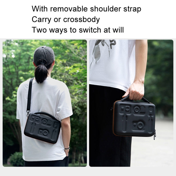 Cwatcun H91 Medium Sports Camera Case Portable Water-resistant EVA Digital Camera Storage Bag(Black)