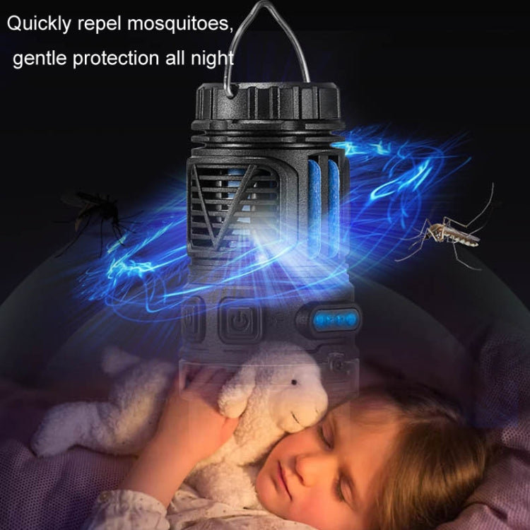 3 in 1 LED Mosquito Repellent Camping Light Magnetic Outdoor Tent Light(W8122 Black)