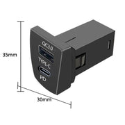 For Toyota RAV4 / WILDLANDER USB-PD Port 60W Fast Charging Modified Car Charger(Non-Destructive Cord)