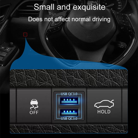 For Toyota Corolla / Levin / Avalon / Prado / Wildlander / Camry Dual-USB Modified Car Charger, Model: Insurance Box Cord
