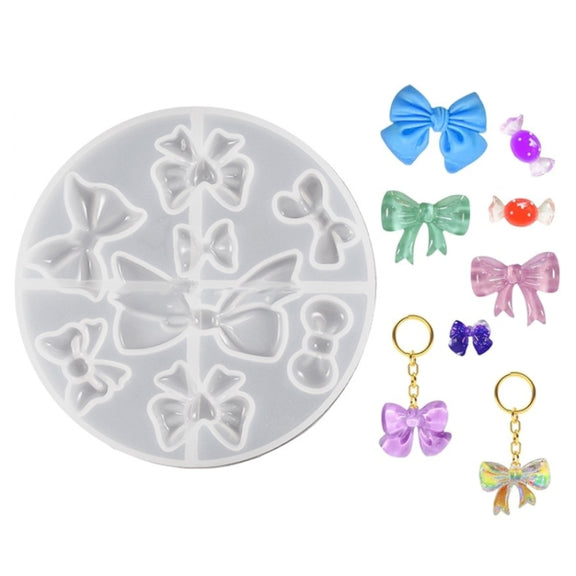 Bowknot Hairpin Jewelry Silicone Molds DIY Epoxy Resin Casting Mould Style 001