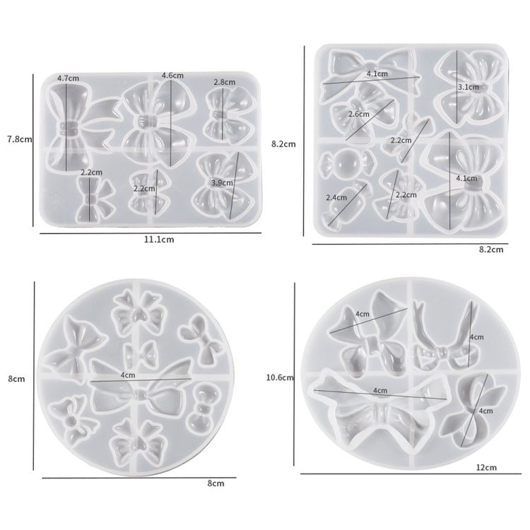 Bowknot Hairpin Jewelry Silicone Molds DIY Epoxy Resin Casting Mould Style 003