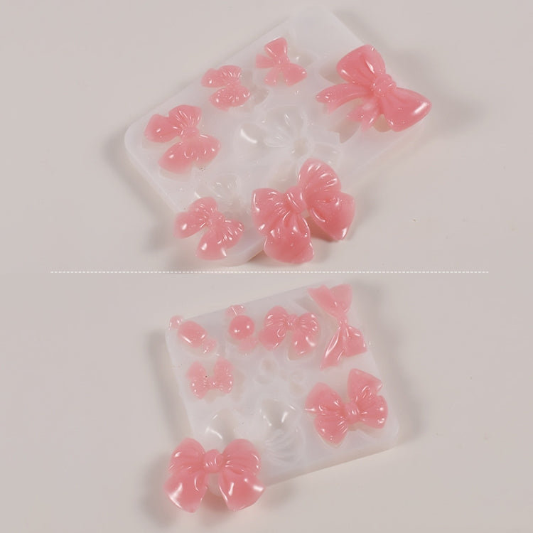 Bowknot Hairpin Jewelry Silicone Molds DIY Epoxy Resin Casting Mould Style 002