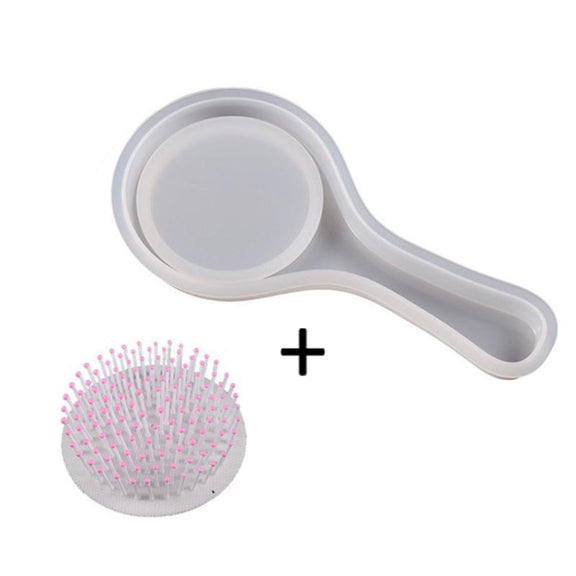 Air Cushion Comb Set Silicone Mold DIY Epoxy Resin Craft Making Mold, Spec: Round 003