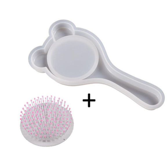 Air Cushion Comb Set Silicone Mold DIY Epoxy Resin Craft Making Mold, Spec: Bear Ear 002