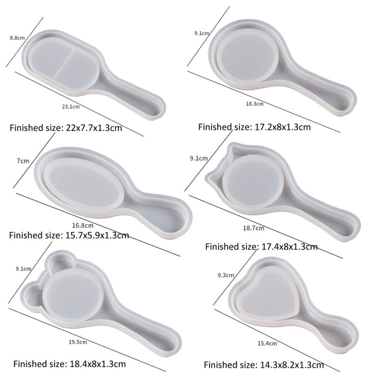 Air Cushion Comb Set Silicone Mold DIY Epoxy Resin Craft Making Mold, Spec: Oval 001