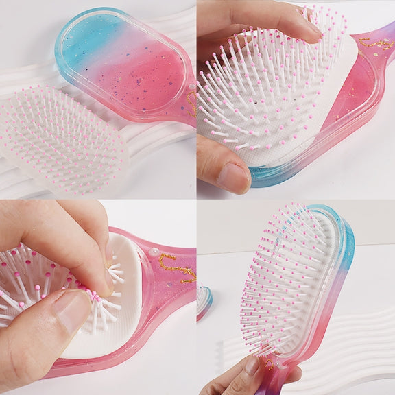 Air Cushion Comb Set Silicone Mold DIY Epoxy Resin Craft Making Mold, Spec: Oval 001