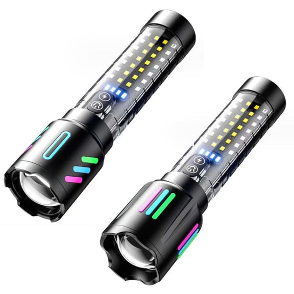 Type-C Rechargeable Outdoor Zoom Strong Laser Flashlight(519)