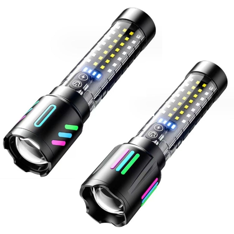 Type-C Rechargeable Outdoor Zoom Strong Laser Flashlight(519)