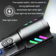 Type-C Rechargeable Outdoor Zoom Strong Laser Flashlight(519)