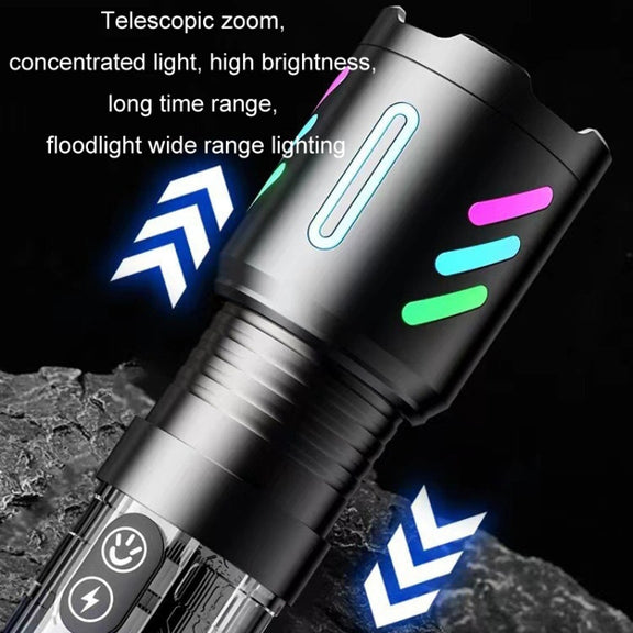 Type-C Rechargeable Outdoor Zoom Strong Laser Flashlight(520)