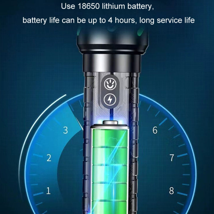 Type-C Rechargeable Outdoor Zoom Strong Laser Flashlight(519)