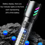 Type-C Rechargeable Outdoor Zoom Strong Laser Flashlight(519)