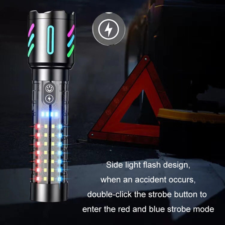 Type-C Rechargeable Outdoor Zoom Strong Laser Flashlight(519)