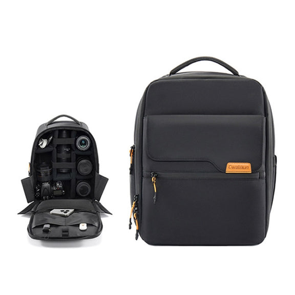 Cwatcun D93 Casual Camera Bag Water-resistant Photography Bag(3.0 Small Black)