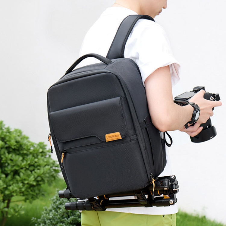 Cwatcun D93 Casual Camera Bag Water-resistant Photography Bag(3.0 Small Black)