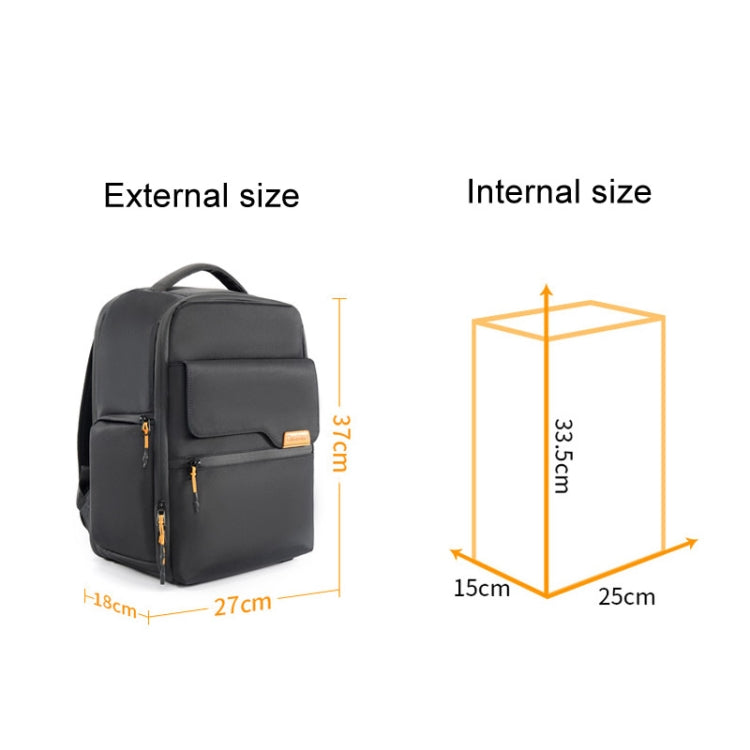Cwatcun D93 Casual Camera Bag Water-resistant Photography Bag(3.0 Small Black)