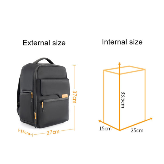 Cwatcun D93 Casual Camera Bag Water-resistant Photography Bag(3.0 Small Black)