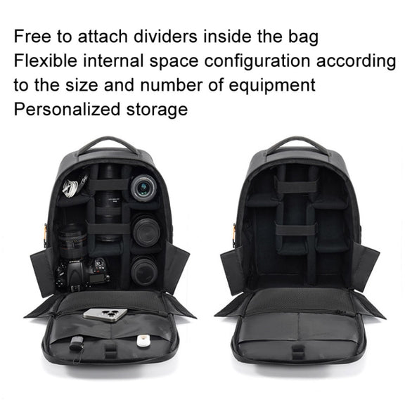Cwatcun D93 Casual Camera Bag Water-resistant Photography Bag(3.0 Small Black)