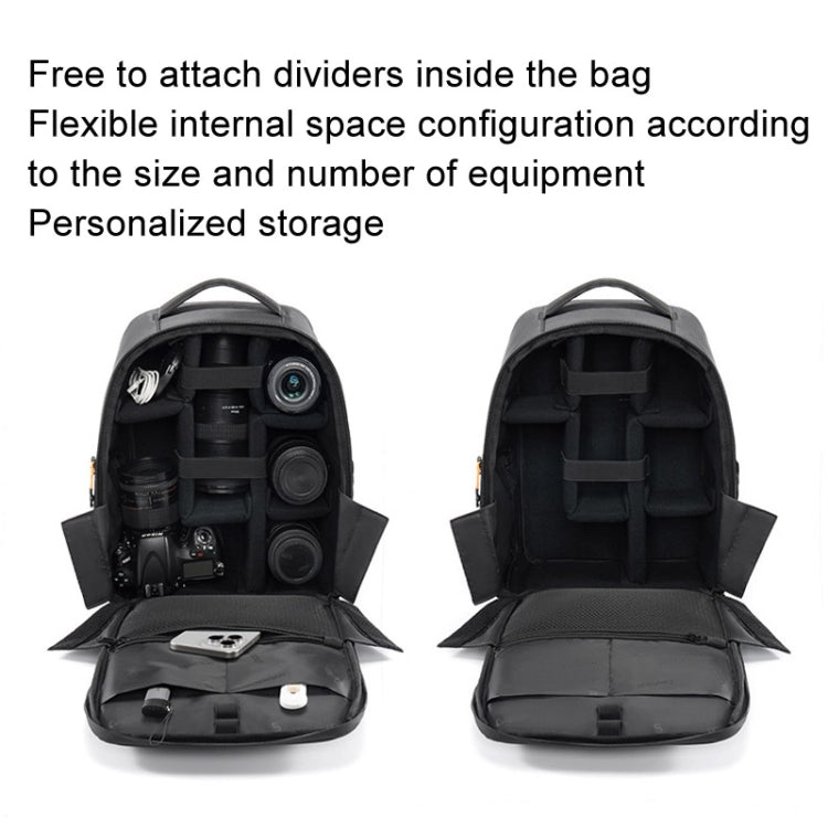 Cwatcun D93 Casual Camera Bag Water-resistant Photography Bag(3.0 Small Black)