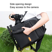 Cwatcun D93 Casual Camera Bag Water-resistant Photography Bag(3.0 Small Black)