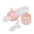 Portable Dual-purpose Baby Food Feeding Spoon Fruit Vegetable Silicone Feeding Pacifier Bottle(Pink) - Cups & Silicone Nipple by PMc TechLife | Online Shopping South Africa | PMc TechLife | Buy Now Pay Later Mobicred