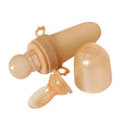 Portable Dual-purpose Baby Food Feeding Spoon Fruit Vegetable Silicone Feeding Pacifier Bottle(Nano-silver) - Cups & Silicone Nipple by PMc TechLife | Online Shopping South Africa | PMc TechLife | Buy Now Pay Later Mobicred