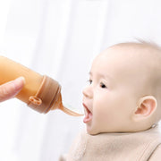 Portable Dual-purpose Baby Food Feeding Spoon Fruit Vegetable Silicone Feeding Pacifier Bottle(Green)