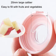 Portable Dual-purpose Baby Food Feeding Spoon Fruit Vegetable Silicone Feeding Pacifier Bottle(Pink)