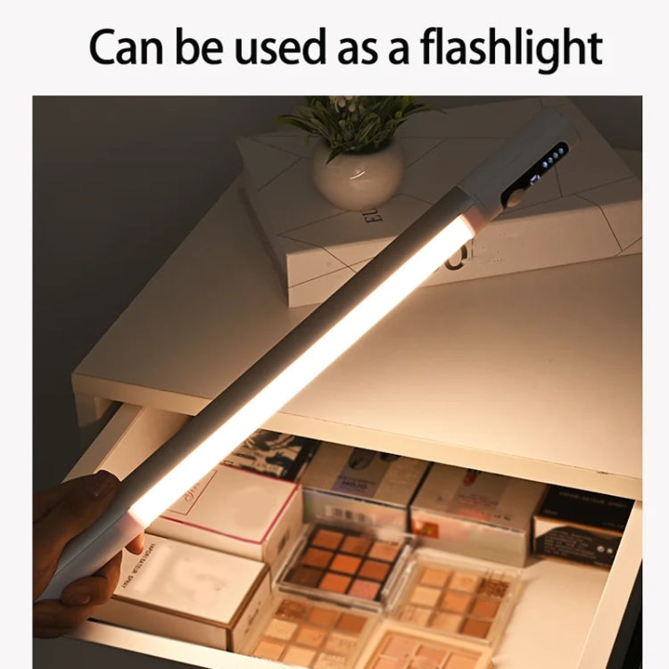 Rechargeable Under Cabinet LED Motion Sensor Night Light with Digital Display 1200mAH(Silver)